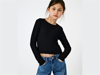 Kids ONLY blouse black with ruffle details