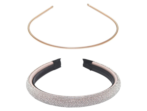 Kids ONLY gilded beige glitter/gold metal headband (2-pack)