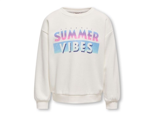 Kids ONLY sweatshirt cloud dancer with summer print  