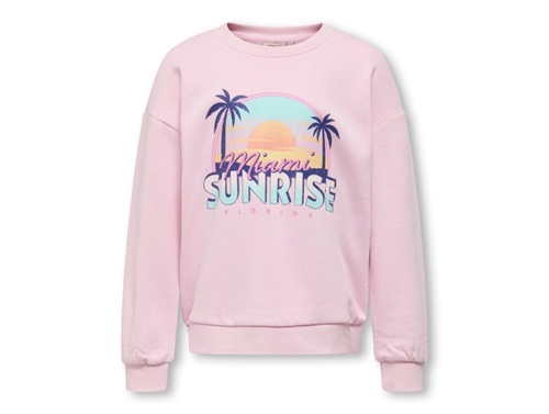 Kids ONLY sweatshirt roseate spoonbill with sunrise print  