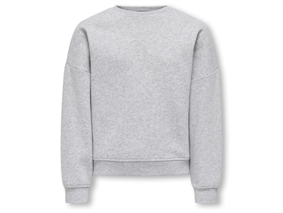 Kids ONLY sweatshirt light grey melange with loose fit