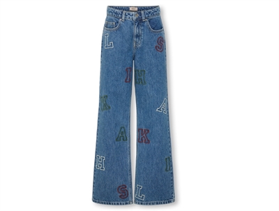 Kids ONLY jeans light blue denim butterflies with butterfly embroidery  