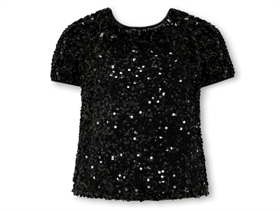 KIDS ONLY short-sleeved top black with sequins