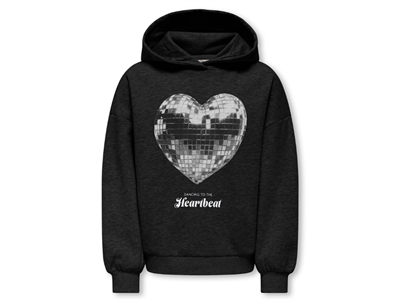 KIDS ONLY hoodie black with heart print