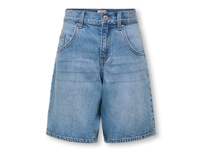 Kids ONLY shorts medium blue denim with loose fit and 5 pockets