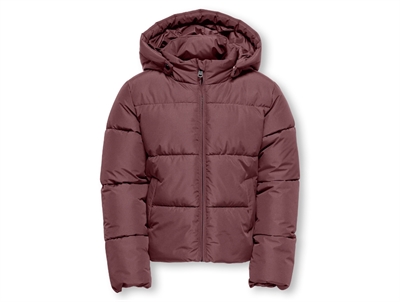 Kids ONLY puffer jacket rose brown with detachable hood