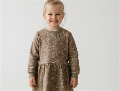 Wheat cocoa brown meadow sweat dress Zenia