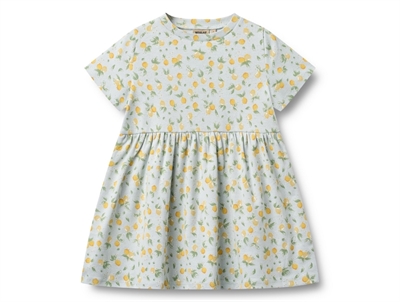 Wheat Anna dress summer blue citrus with lemon print
