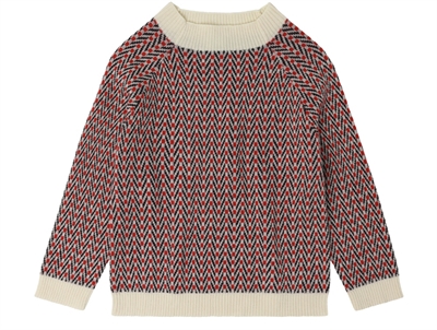 FUB sweater ecru herringbone in merino wool