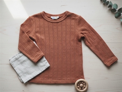 Joha top burnt orange merino/silk