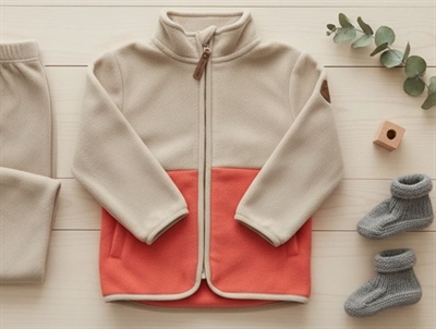 Mikk-line warm taupe fleece jacket