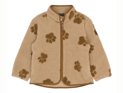 Mikk-line teddy jacket beige with paw print
