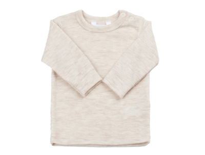 Joha light grey melange shirt merino wool  