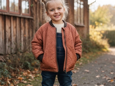 Noa Noa Miniature thermal jacket Grace copper brown print