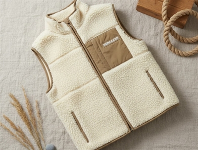 Mads Nørgaard fleece waistcoat Vilads vanilla custard