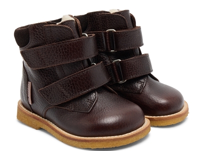 Angulus TEX winter boot dark brown with velcro closure
