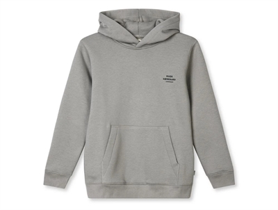 Mads Nørgaard Hudini sweatshirt moon mist with hood and logo