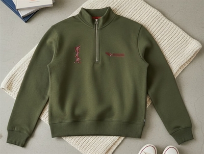 Mads Nørgaard kalamata half zip sweatshirt Crewie