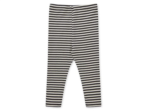 Mads Nørgaard Pumini leggings black/vanilla ice striped