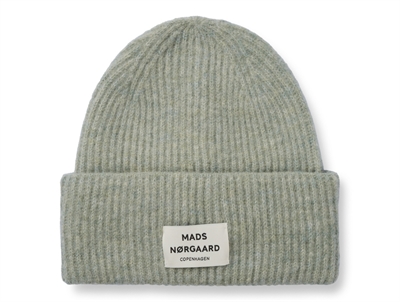 Mads Nørgaard Anju beanie slate with rib structure and logo (adult)