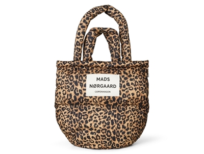 Mads Nørgaard pillow bag in leopard print with short and long handles (adult)
