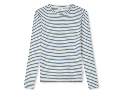 Mads Nørgaard Talino top vanilla ice/bright cobalt with stripes