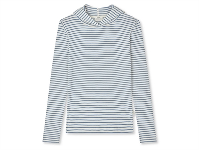 Mads Nørgaard Tally top vanilla ice/bright cobalt with hood