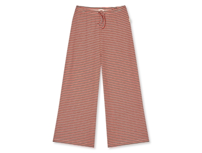 Mads Nørgaard Verona pants fiery red/vanilla ice with drawstring