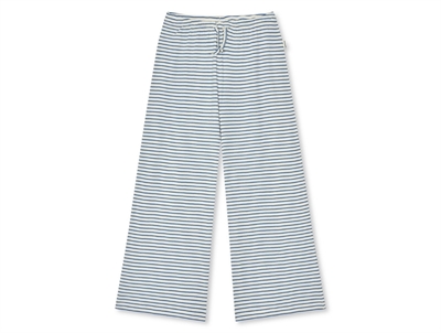 Mads Nørgaard Verona pants vanilla ice/bright cobalt with drawstring