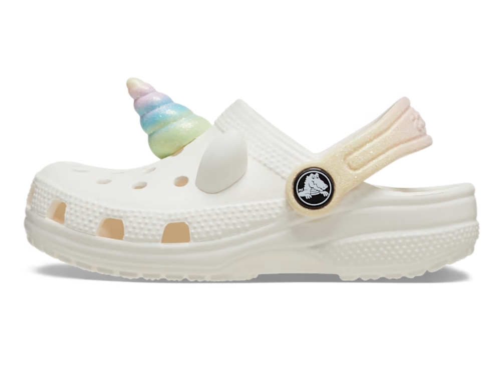 Crocs Classic Clog sandal rainbow unicorn with adjustable strap
