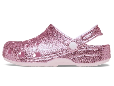 Crocs Classic Clog sandal pink glitter with adjustable strap