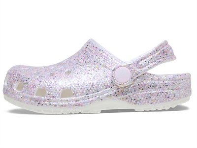 Crocs Classic Clog sandal pink glitter with adjustable strap