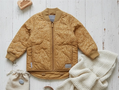 Marmar thermal jacket Orry dark mustard leo lines