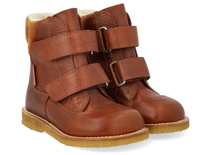 Angulus TEX winter boot cognac with wool lining