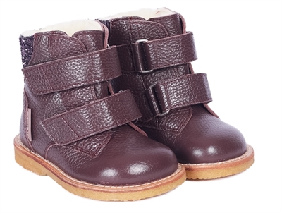 Angulus TEX winter boot pink with glitter and velcro