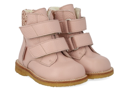 Angulus TEX winter boot pink with glitter and velcro