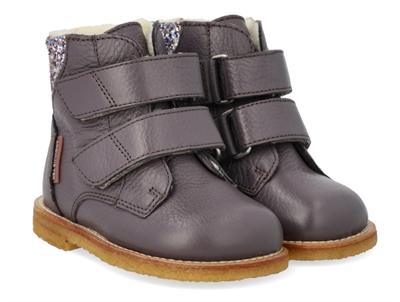 Angulus TEX winter boot lavender with glitter and wool lining