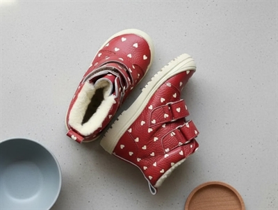 Angulus red hearts winter boots with TEX