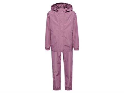 Lil' Atelier transitional jacket shitake with checks and teddy collar