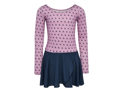 Lil' Atelier transitional jacket shitake with checks and teddy collar