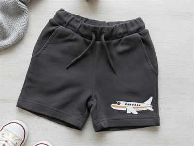 Mini Rodini grey sweatshorts airplane