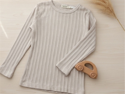 MarMar cream taupe pointelle rib t-shirt Tamra modal