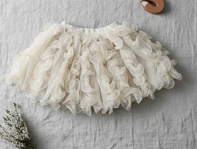 MarMar cream taupe ballerina frill skirt Solvig