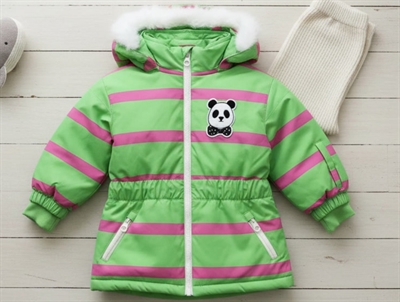 Mini Rodini green penguin parka winter jacket