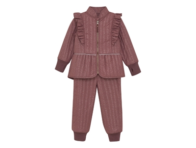 En Fant thermo set rose taupe with glitter and ruffles