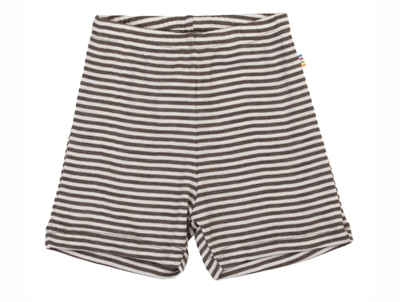 Joha brown striped wool/silk shorts