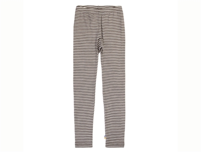 Joha brown striped wool/silk leggings