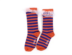Mini Rodini multi stripe frill socks
