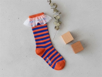 Mini Rodini multi stripe frill socks