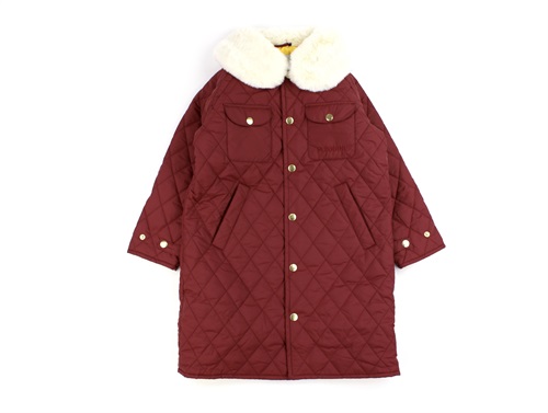 Mini Rodini brown diamond quilted transitional jacket